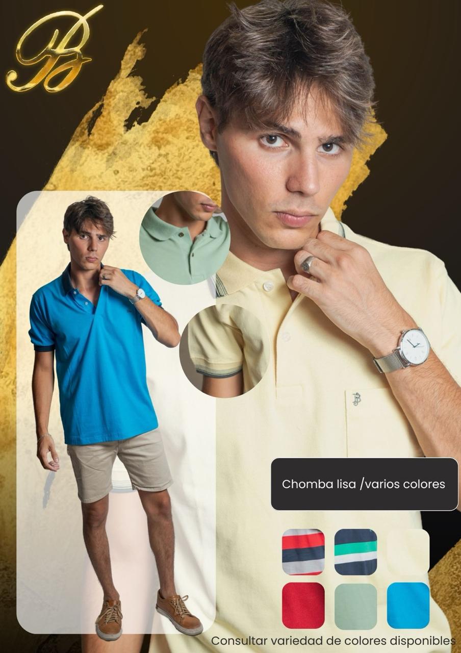 Chomba lisa para hombre varios colores